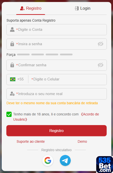Experiência de Jogos 535bet.com